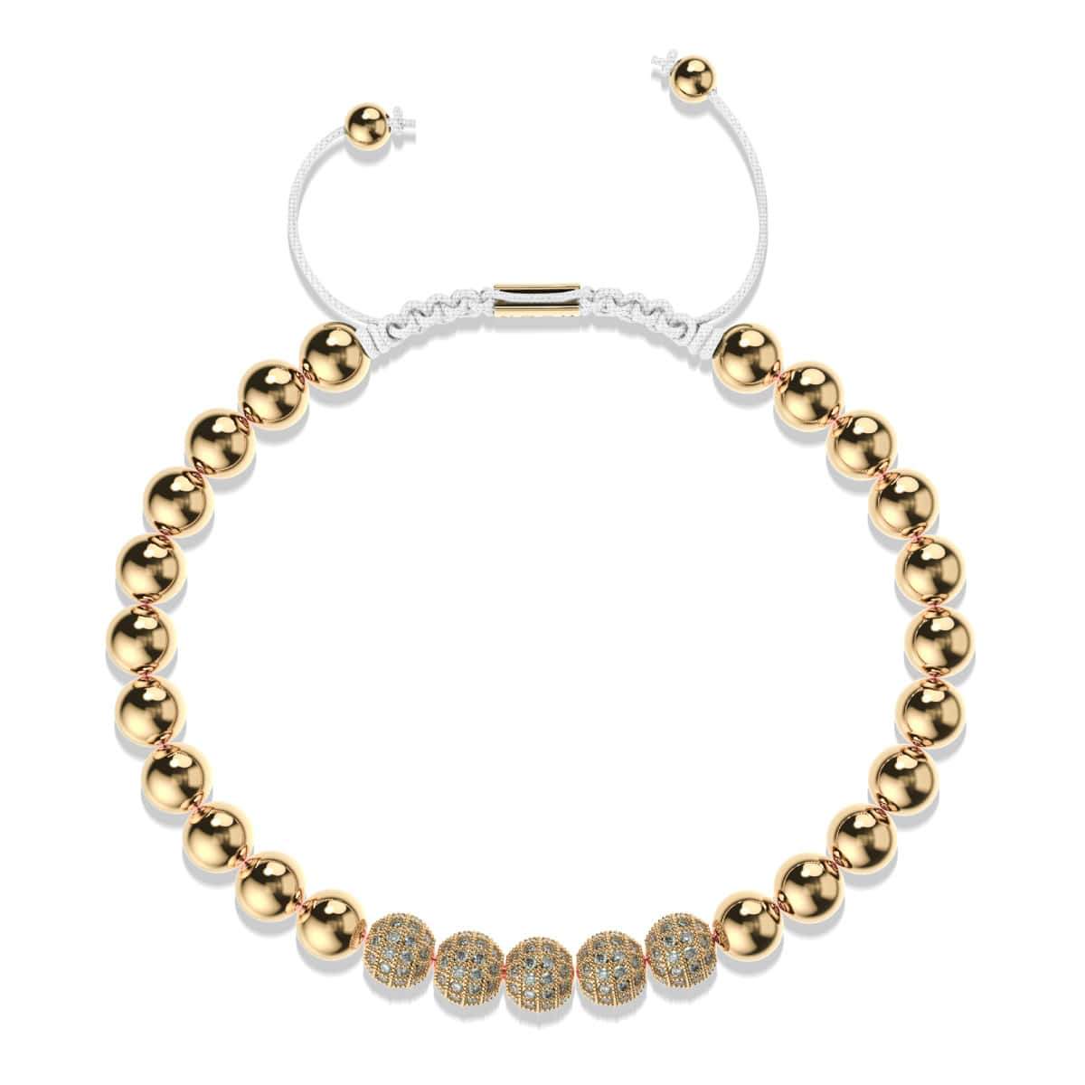 Or 18 carats | Bracelet Gala Pavé de Cristaux | Blanc